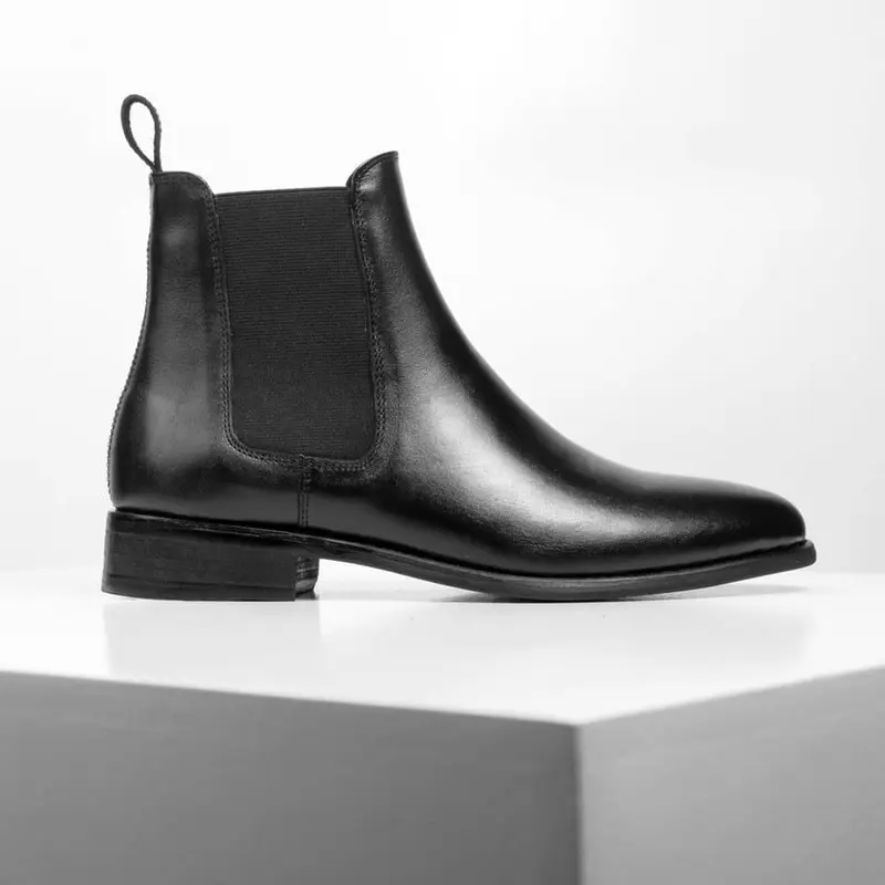 Giày Da Nam Công Sở Chelsea boots Classic Vải Canvas 1