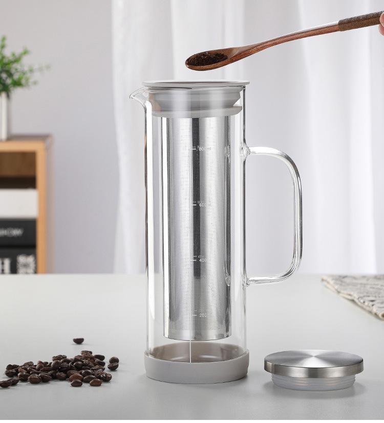 Product Introduction of LZD  Borosilicate Glass Cold Extraction Coffee Pot Glass Coffee Pot Cold Bubble Ice Drip Coffee Pot Hot and Cold Teapot Coffee Set 8