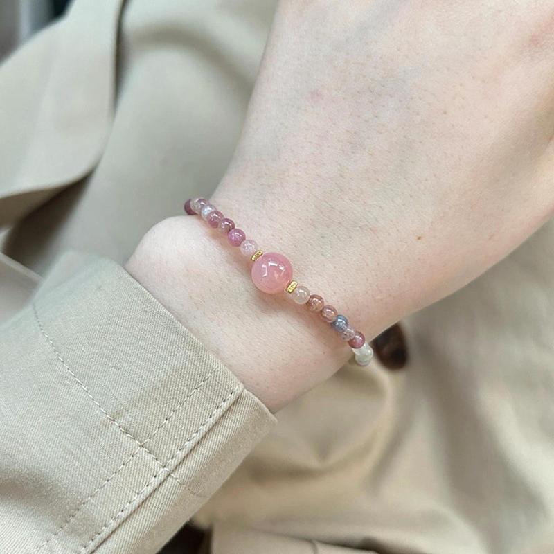 Product Introduction of Adjustable Bracelet Elegant Natural stone Stretchable Jewelry   Handmade Stone bracelet for Gift Best friend Lovers Woman  wear 2