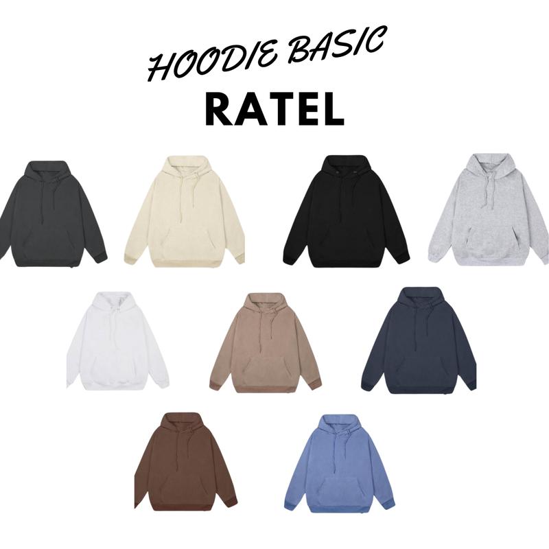Áo Hoodie Trơn RATEL Nỉ Bông (Ảnh thật) Menswear Nam Cotton Trắng
