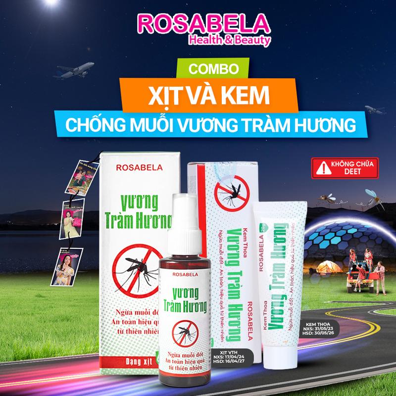  Xịt Kem chống muỗi Vương Tràm Hương Rosabela cho bé bảo vệ da ngăn ngừa muỗi và đốt côn trùng an toàn cho mẹ bầu và trẻ sơ sinh 