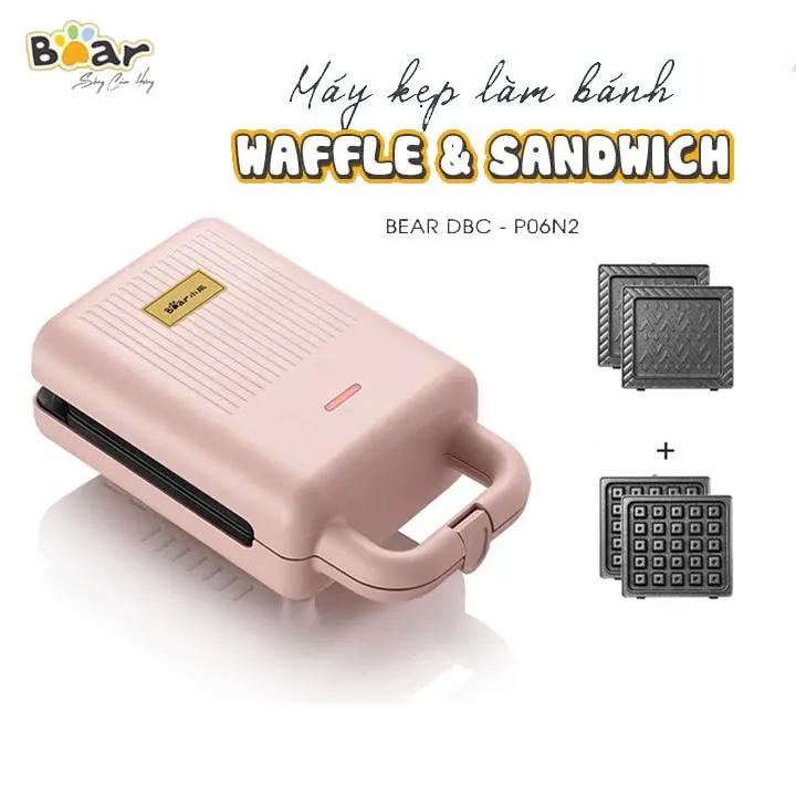 Máy Nướng Bánh Mỳ Sandwich - Waffle _Làm Bữa Ăn Sáng Cho Gia Đình_Bear P06N2 4