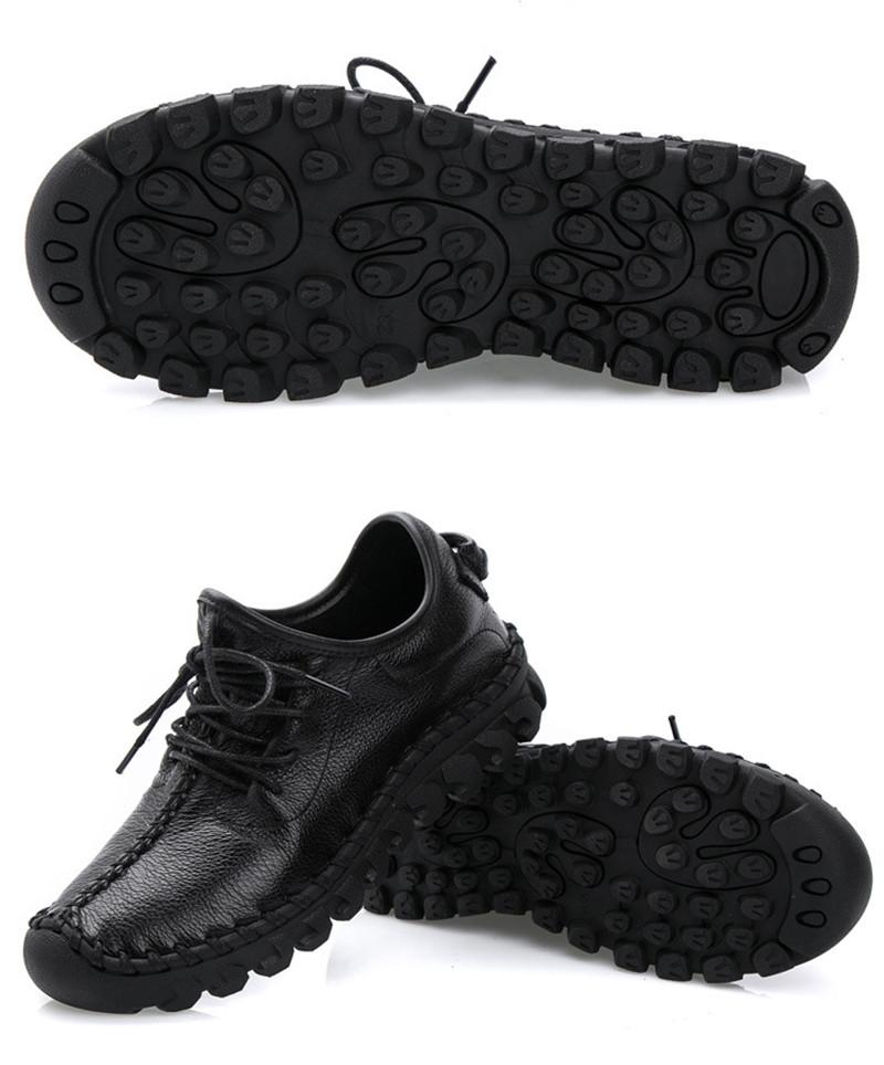 Product Introduction of Women Female Genuine Leather White Shoes Flats Loafers Lace Up Sports Breathable Vulcanized Shoes Plus Size 41 42 4