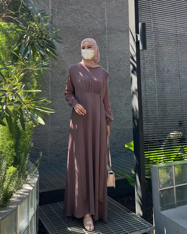 Elmiza - Aqeela Dress Bahan Premium Shine Lux Mix Tulle Brukat Gamis Muslim Wanita Kondangan brokat  lebaran - Pesta Remaja 2