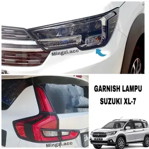XL7 XL-7 GARNISH LAMPU DEPAN BELAKANG HITAM BLACKDOP COVER HEADLAMP STOPLAMP