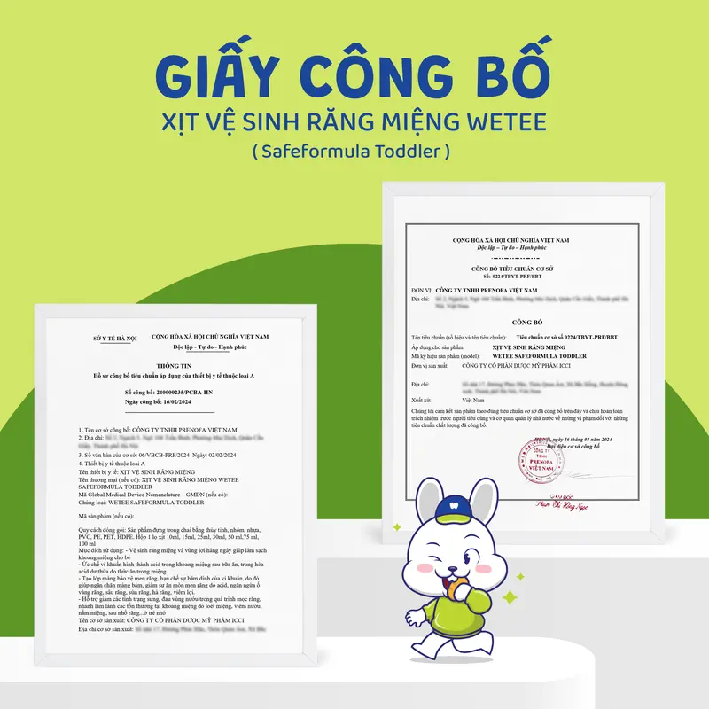 [COMBO 2] Xịt Vệ Sinh Răng Miệng Wetee (Safeformula Toddler) 30ml Cho Bé Từ 1 TUỔI, Hương Nho, Vị Ngọt, Hỗ trợ Bảo Vệ Men  Răng, Hỗ Trợ Ngăn Ngừa Sâu Răng Sún Răng Của Trẻ 7