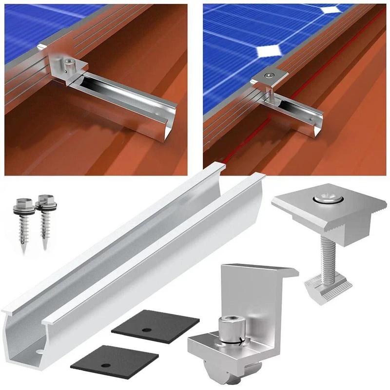 Solar Panel Mount Bracket Rails Clamp Fastening Module Mount Mounting ...