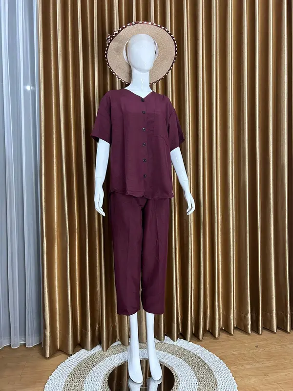 One Set CP Polos Bahan Crincle Airflow Premium Lengan pendek 4