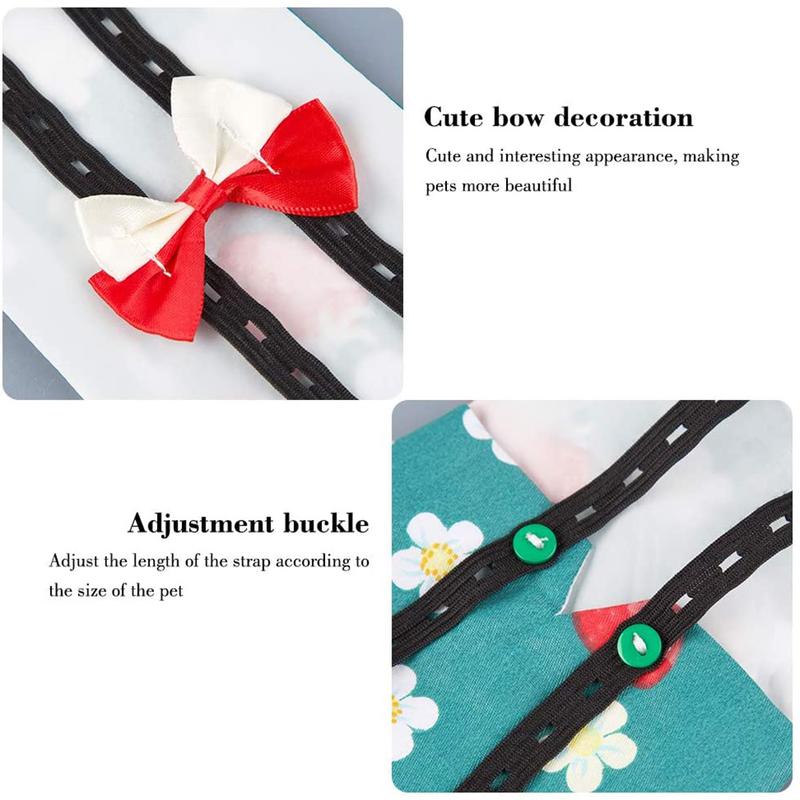 Product Introduction of Goose Diaper Adjustable Pet Clothes for Duck Reusable Poultry Costume Diapers Washable with Bow Decor for Chicken 63
