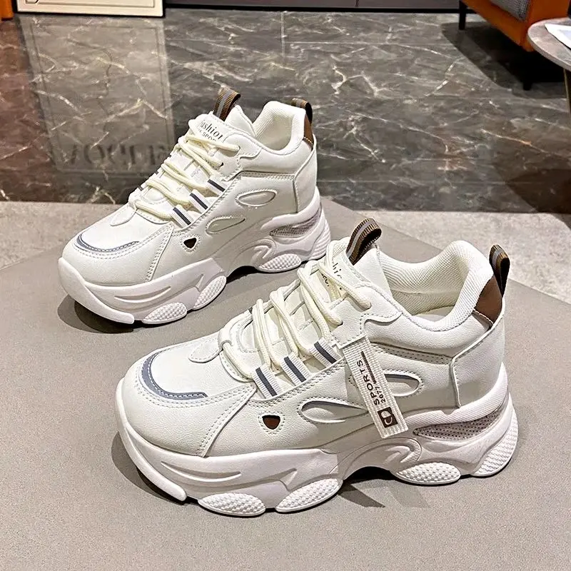 Giày thể thao da độn đế khí siêu nhẹ 8p chuẩn Sneaker Sport Tập Thể Dục 1
