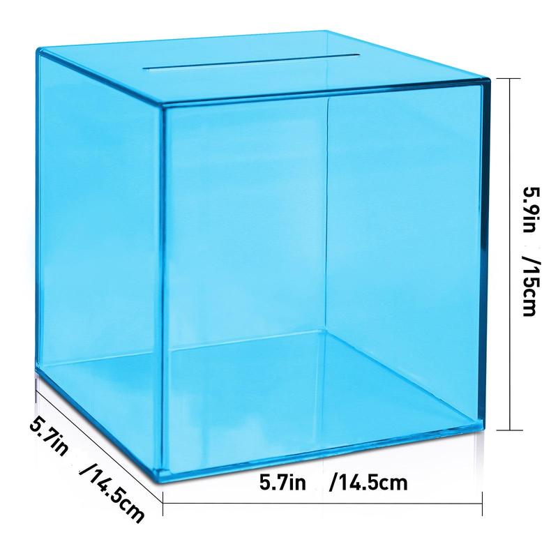 Transparent Simple Design Piggy Bank, 1 Count Money Saving Challenge Piggy Bank, Clear Acrylic Saving Box, Storage Box for Home Office, Summer for Gift, Bedroom Decorative Accessories, Boyfriend Gift, Desk Gadgets, Room Decor 5