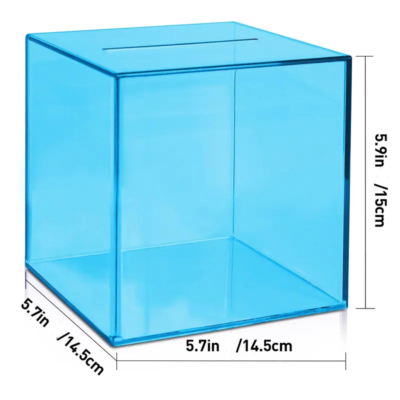 Transparent Simple Design Piggy Bank, 1 Count Money Saving Challenge Piggy Bank, Clear Acrylic Saving Box, Storage Box for Home Office, Summer for Gift, Bedroom Decorative Accessories, Boyfriend Gift, Desk Gadgets, Room Decor 5