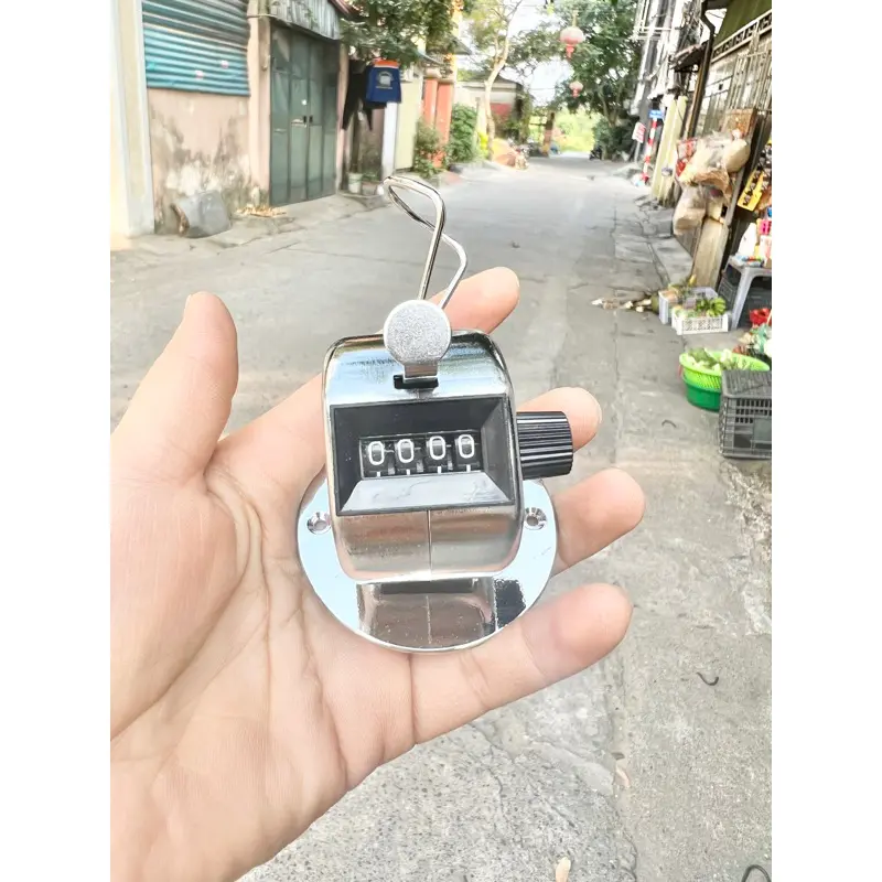 Máy đếm sản lượng cầm tay, để bàn 4 số cơ học đếm số lượng, kiện, sản phẩm ngành may 8
