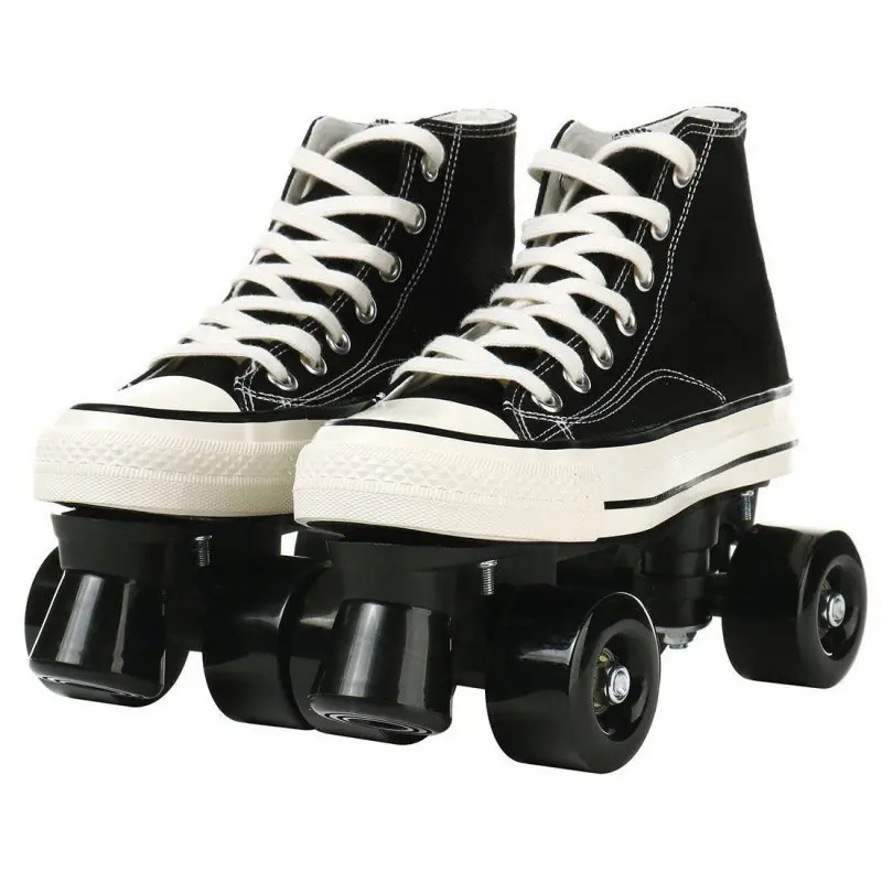 Summer Double Row the Skating Shoes Flash Luminous Roller Skating Professional Skating Rink Special Roller Skating Adult Four-Wheel Men and Women