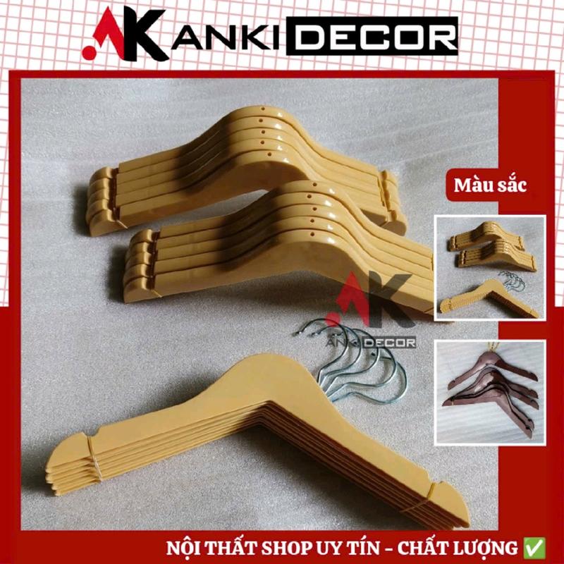   COMBO 50  Móc treo quần áo trẻ em móc quần áo trẻ em nhựa giả gỗ móc quần áo shop thời trang Anki Decor 