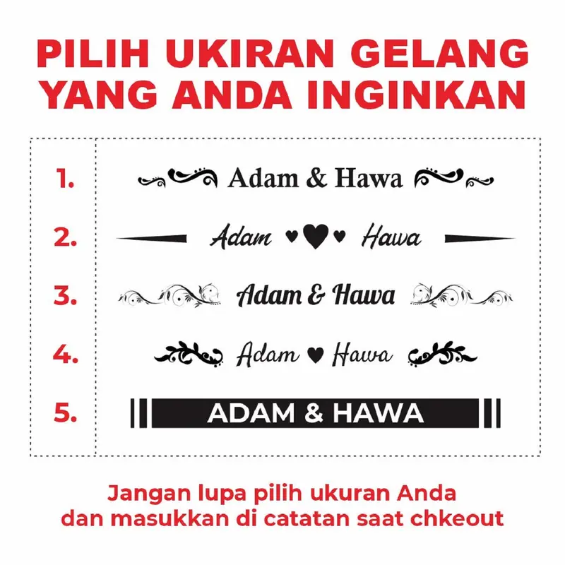 Gelang Custom NAMA TULISAN Laser Perhiasan Titanium GT07 6