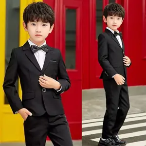 Setelan Jas Blazer Hitam Anak Laki Laki Cowok Casual Formal Korean Style Katun Drill Non Stretch Trendy celana fashion Kemeja