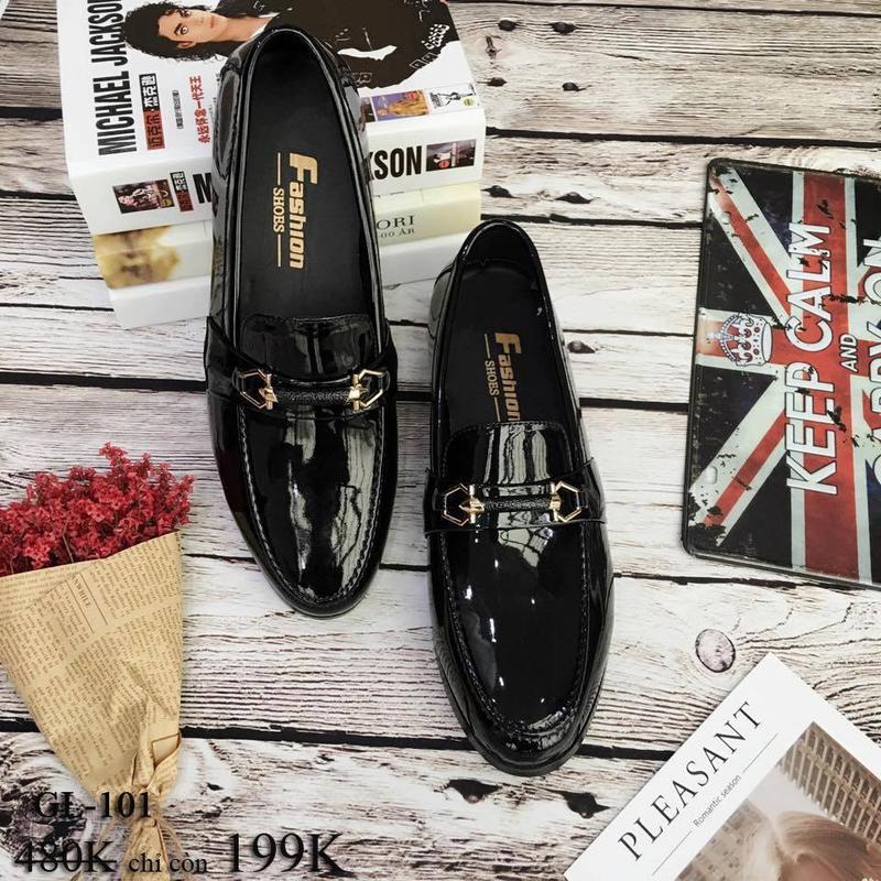  Giày tây nam da bóng phối khóa đế khâu size từ 38 đến 43 