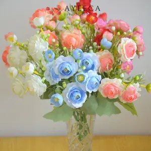 [COD] Ayeeca - Bouquet bunga P105 SASANQUA Artifisial Dekorasi Hiasan Seserahan Buket Palsu