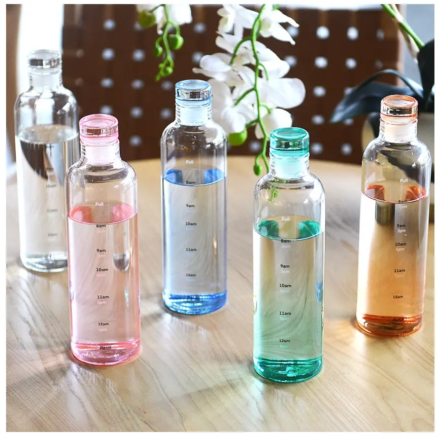 Botol Minum kaca Aesthetic Water Bottle Termos Botol Bening Estetik Botol Minuman korea Glass Bottles Kitchenware