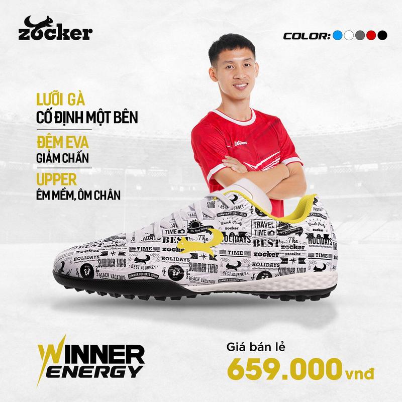 Giày Đá Bóng / Đá Banh  Chính Hãng Zocker Winner Energy Sneaker Sport Tập Thể Dục Chống Trơn Trượt Giày Thể Thao