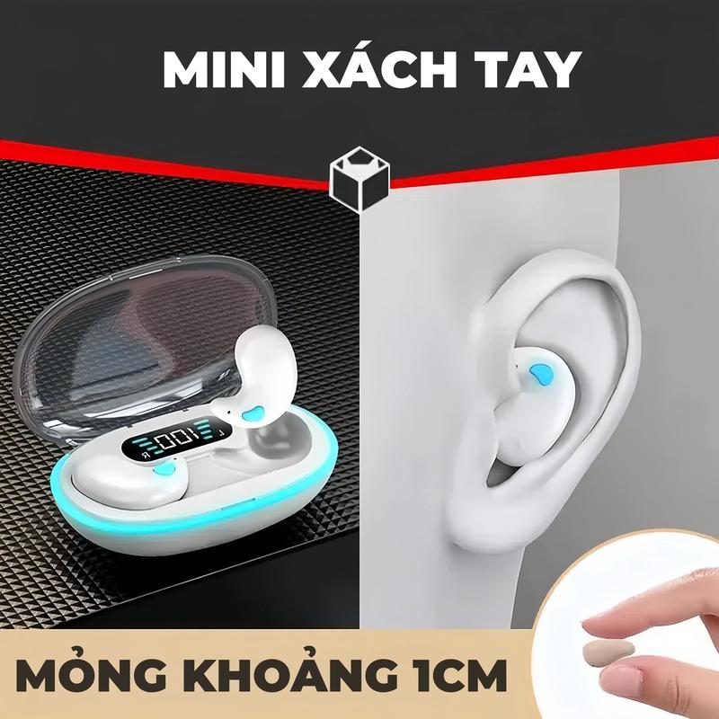 Tai nghe ngủ X55 [2 Quà tặng miễn phí] 1 Nhãn dán hoạt hình+1 Bao tay chơi game, Âm thanh nổi mức HiFi,  iPX5 Chống thấm nước Tích hợp Mic, Cho tai nghe điều khiển cảm ứng iPhone và Andriod