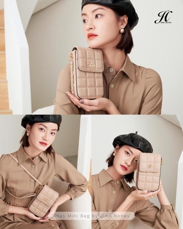 Anas Mini Bag Jims Honey Tas Selempang Bahu HP Wanita Elegan Polos Kulit PU 5