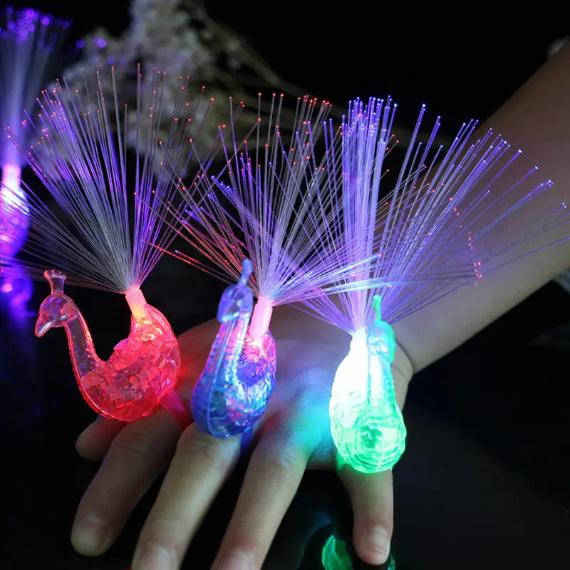 Đèn Ngón Tay Con Công Dạ Quang, Đồ Chơi Phổ Biến Cho Trẻ Em, Có Tại Các Gian Hàng Đường Phố, Đồ Chơi Dạ Quang, Thích Hợp Cho Các Chợ Đêm 7