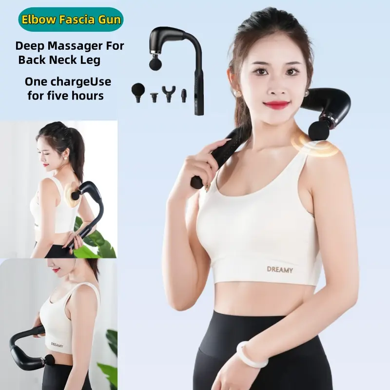 BUSS-Curved Massager Gun 9-Mode Vibration Massager Pain Relief Fascial Gun Gift