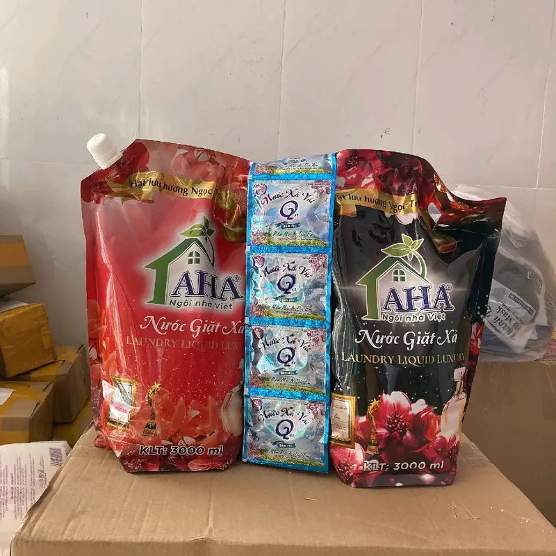 [MUA 2 TẶNG 1] Combo 2 túi nước giặt sinh học AHA hương nước hoa (tổng 6 lít nước giặt ) Tặng kèm dây xả quần áo đậm đặc 6