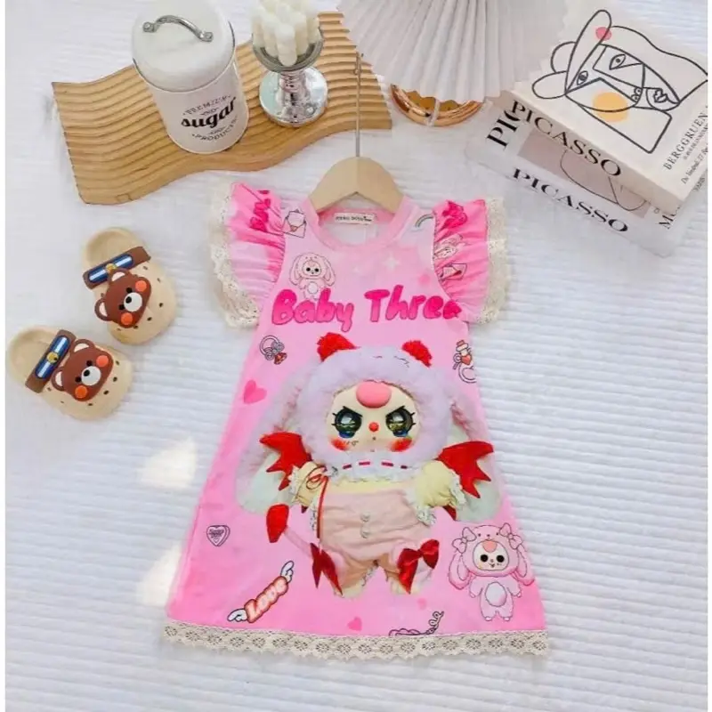 VÁY BABYTHREE PHỐI REN XINH XẮN CHO BÉ GÁI 1