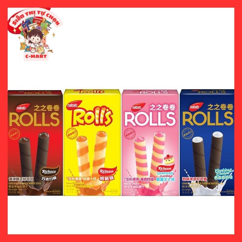 Bánh cuộn que Nabati 4 vị hộp 60g Ăn Vặt Food