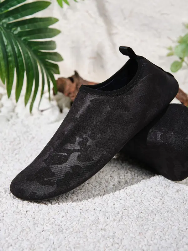 Men's Random All Over Print Slip On River Trekking Shoes, Sporty Comfortable Non-slip Quick Drying Shoes, 2024 Summer Water Shoes Aqua Shoes, Sports Shoes for Beach Outdoor Activities 5