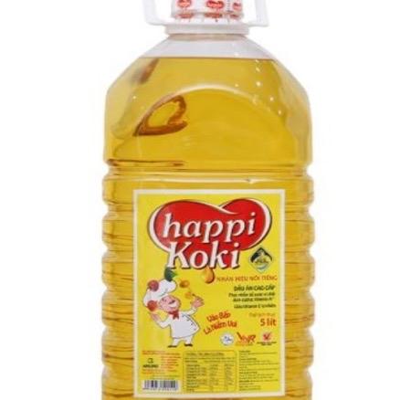 Dầu ăn happy koki 5 Lít- Dầu thực vật-Công ty An Long dầu  ăn
