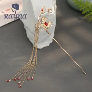 RAYNA Tusuk Rambut Gaya Tiongkok, Peniti Rambut Ringan Retro, Tusuk Rambut untuk Wanita dan Gadis, Dekorasi Kepala Pesta
