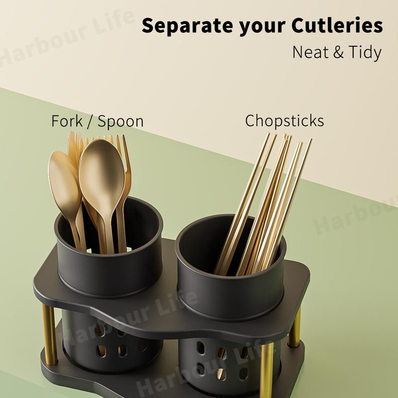 Product Introduction of Harbour Life Kitchen Fork Spoon Holder Cutlery Holder Drainer Chopsticks Spoon Storage Box Kitchen Rack Organizer Ramadan Kareem 17