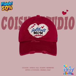 หมวกเบสบอลปักลายหัวใจ สไตล์เกาหลี สำหรับผู้หญิง เส้นรอบวงศีรษะใหญ่ หมวกปากเป็ดโดมลึก สลิมมิ่งหน้าแสนหวาน อินเทรนด์ เหมาะสำหรับผู้ชายและผู้หญิง แฟชั่น มาใหม่ ปี 2025