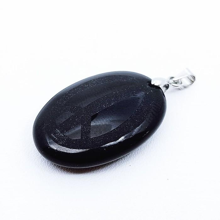 Gambar Liontin Batu Giok Hitam Chakra Crystal Healing Natural Stone - VeE dari Vee Jewelry Store Kota Bekasi Tokopedia
