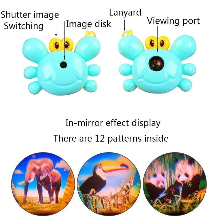 Product Introduction of 10 Pcs Children Camera Toy Cartoon Animal Pattern Projection Child Educational Toys Birthday Party Gifts 7