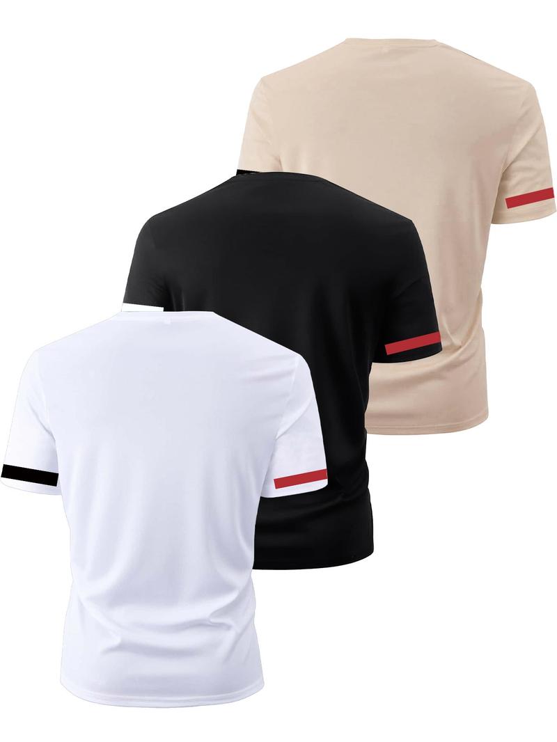 Product Introduction of 【Plus Size】 Men's Letter Print Tee, Regular Fit Casual Short Sleeve Round Neck T-shirt for Summer, Men's Plus Size Clothing for Daily Wear 2