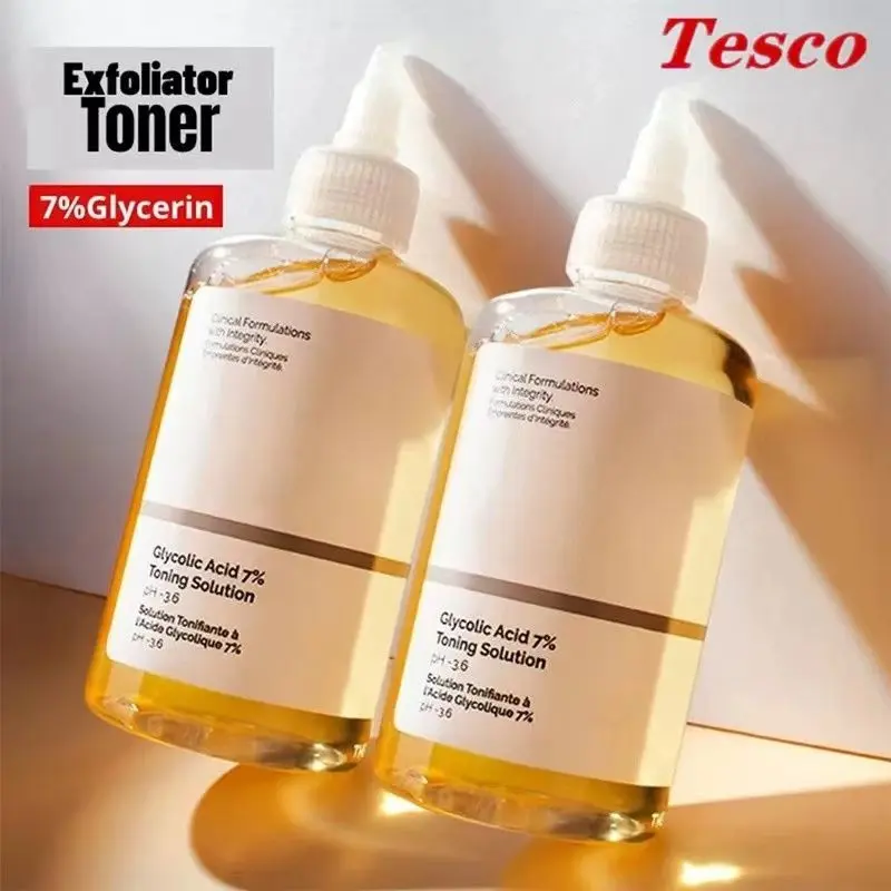 Nước Tẩy Trang Axit Glycolic, Toner Axit Trái Cây, Cải Thiện Lỗ Chân Lông, Loại Bỏ Comedones Và Da Chết, Giảm Mụn Trứng Cá, Giảm Mụn, Thích Hợp Cho Da Dầu, Bán Chạy Năm 2025, Với 7% Nước