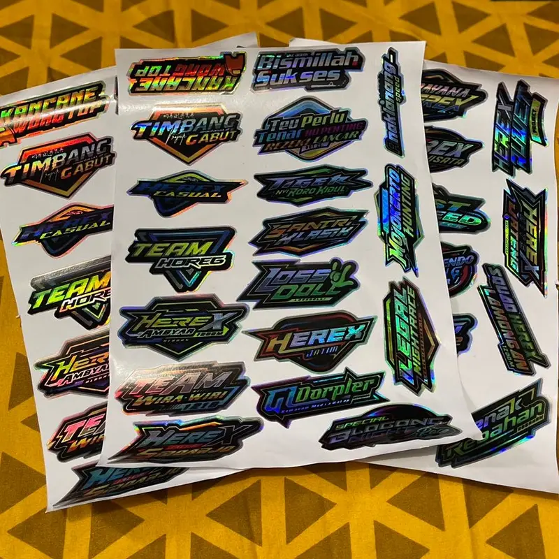 Sticker herex per lembar satu set sudah print cutt 0