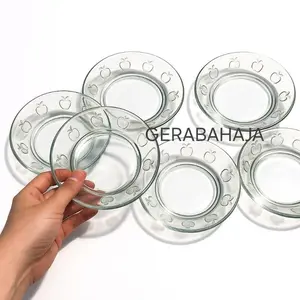 Lepek Apel Kaca Untuk Kopi Isi 6 pcs + Bubllewrap