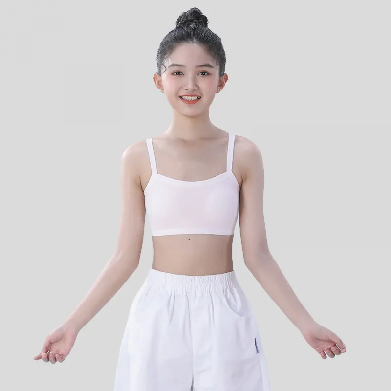 Áo Ngực Áo Ống Ngực Cho Bé Gái, Thiếu Niên, Trẻ Em, Học Sinh, Loại Vest, Mỏng Và Thoáng Khí, Đồ Lót Cotton Thoải Mái, Thích Hợp Cho Mùa Hè 7