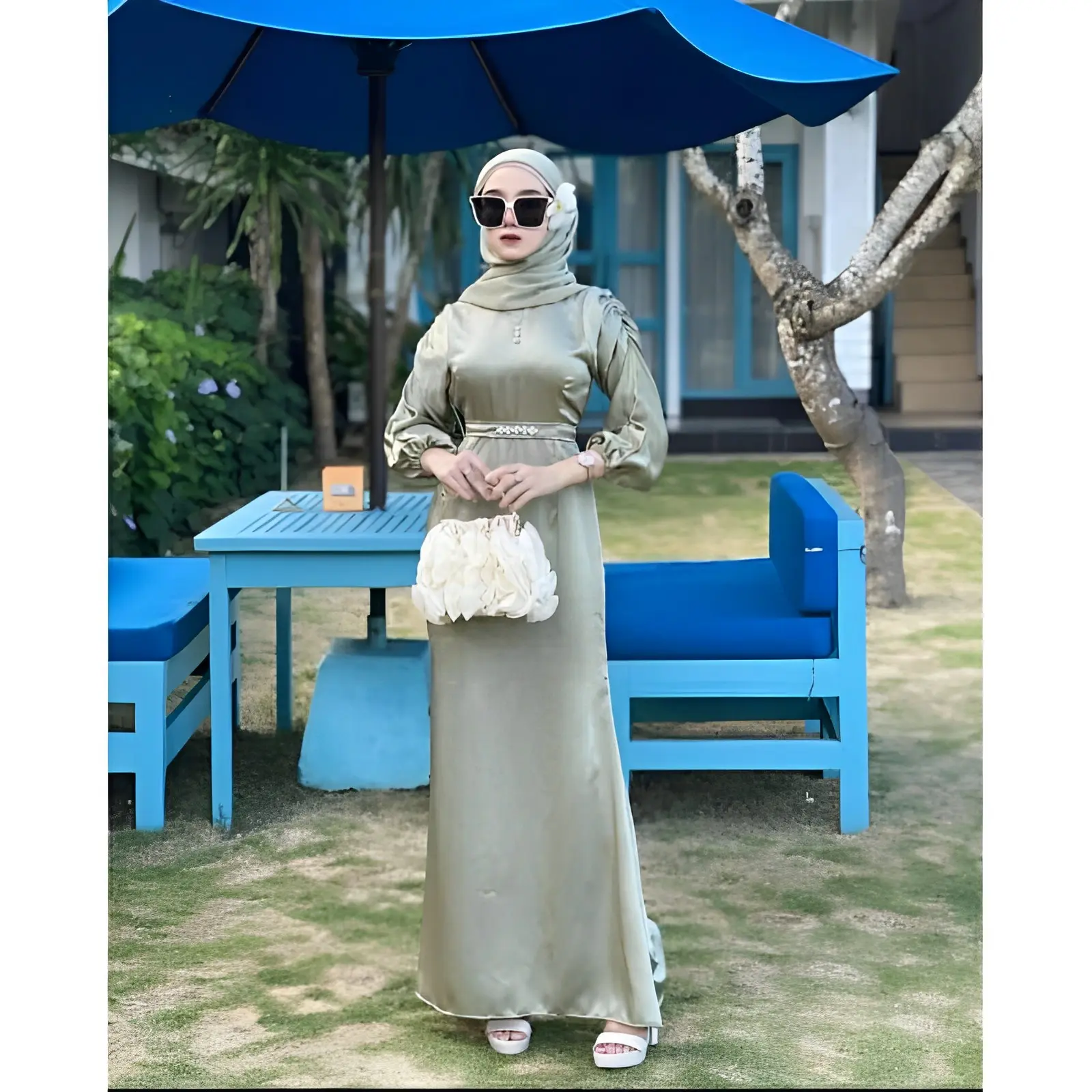 RANJANI DRESS SATIN | DRESS BRIDESMAID DRESS REMAJA KEKINIAN | DRESS BRIDESMAID TERBARU | GAMIS MEWAH baju Wanita Muslim lebaran Panjang