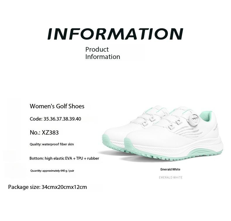 Product Introduction of [PGM] Golf Shoe Summer Women's Shoes Waterproof Knob Women's Sports Shoes Non-Slip Shock-Absorbing Lightweight Nail-Free Shoes Xz383 14