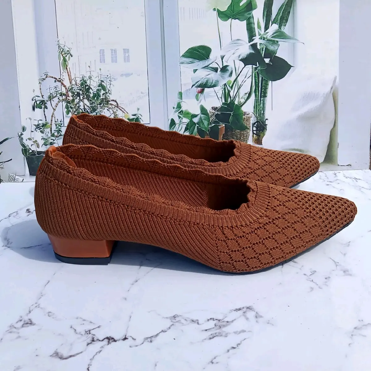 QZ 004 PANTOPEL RAJUT IMPORT PANTOPEL KERJA KANTOR HAK DATAR 3 CM Slip Resistant S sepatu emoe