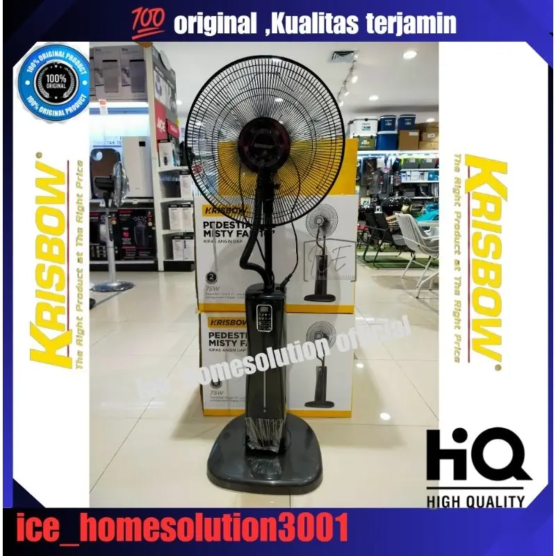 Krisbow 16 Inci Kipas Angin Uap Berdiri 75 Watt Lb-fs06/kipas angin embun/kipas angin kondangan/kipas angin