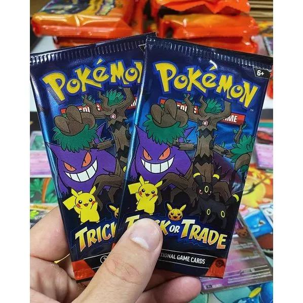 01 Gói bài Trick or Trade 2024 BOOster Pack chính hãng - Túi thẻ lẻ Pokemon Halloween TCG Bộ Bài Thẻ Bài Cards 2