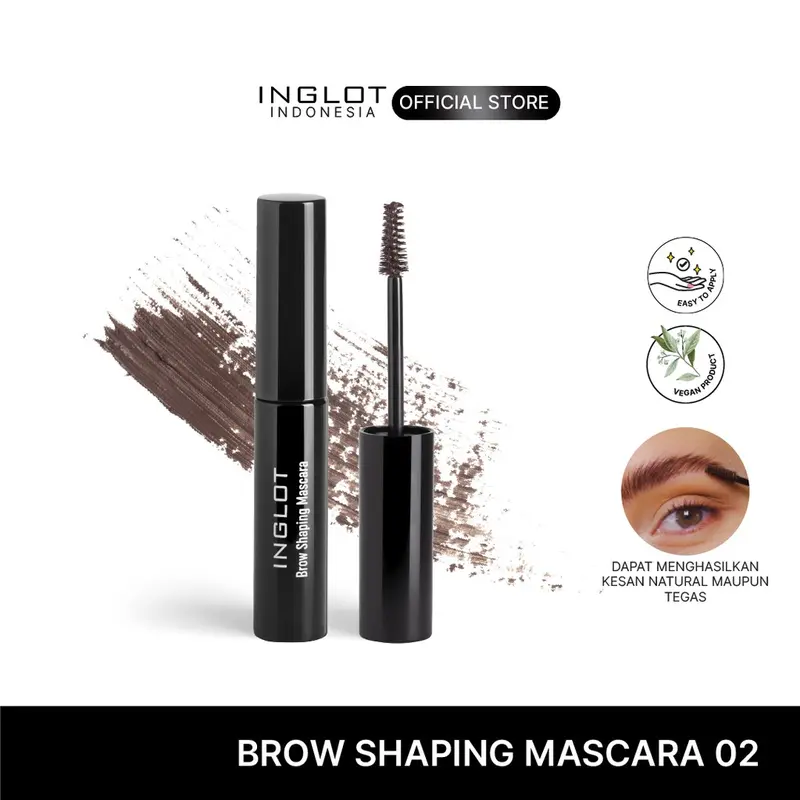 INGLOT Brow Shaping Mascara 02 - Browcara Medium Light Brown, 4 ml 0